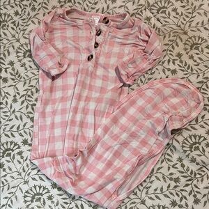 Lou Lou & Co Pink gingham sleep gown